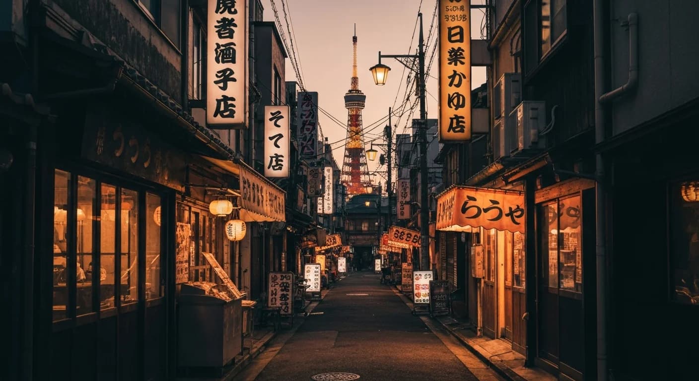 Imagen 4 Fast render of Shinsekai — tower reads slender, Tokyo-Tower-like